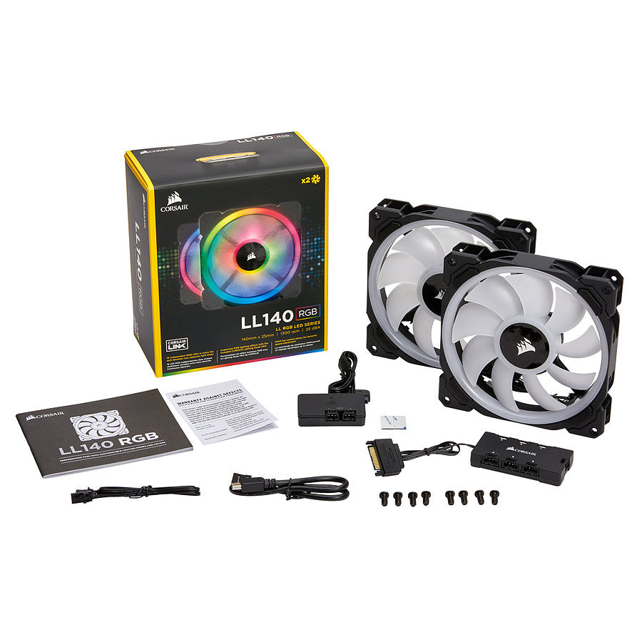 Corsair LL140 RGB - 140MM PWM PACK DE 2 + Node Pro prix maroc- Smartmarket.ma