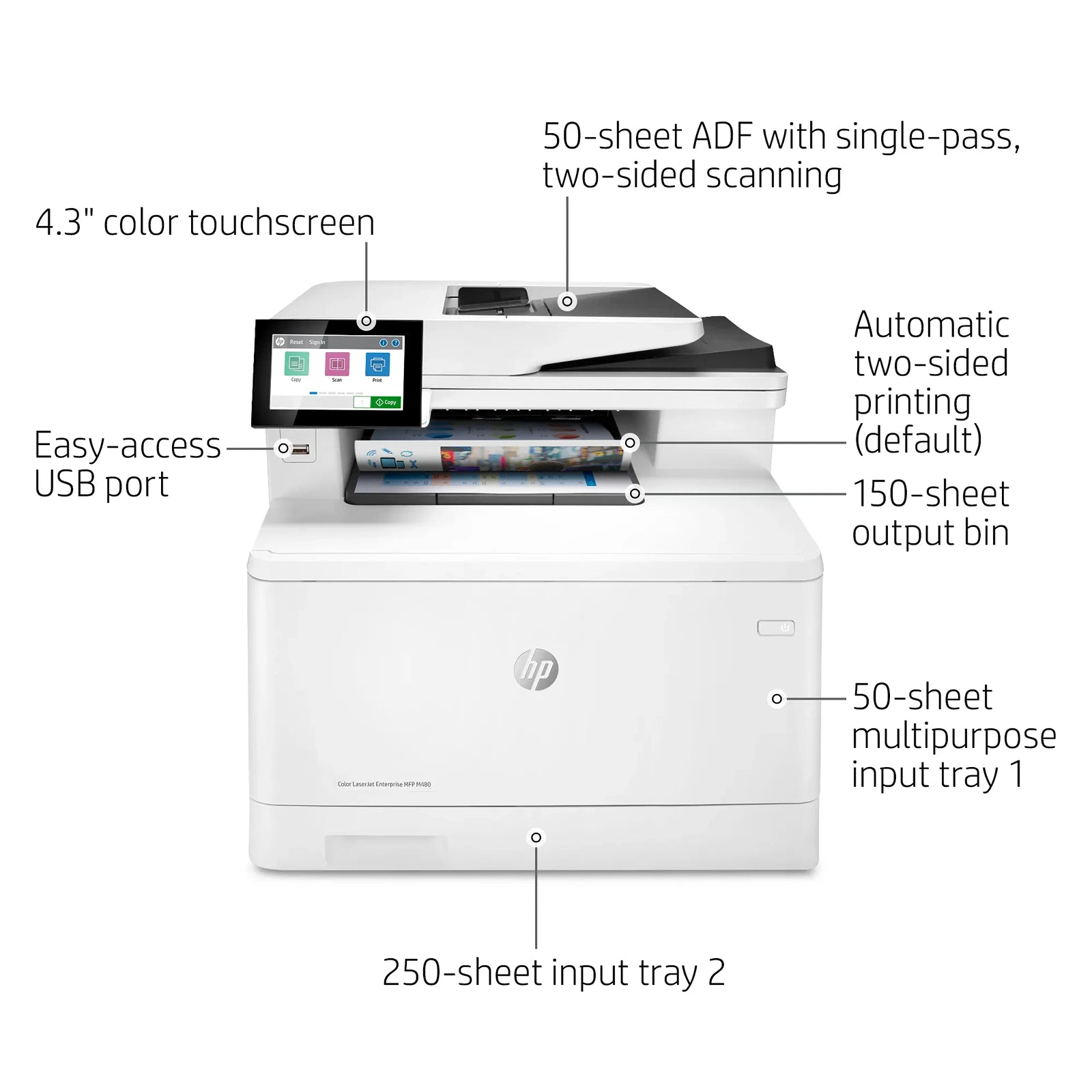 HP LaserJet Enterprise MFP M480F (3QA55A) prix maroc- Smartmarket.ma