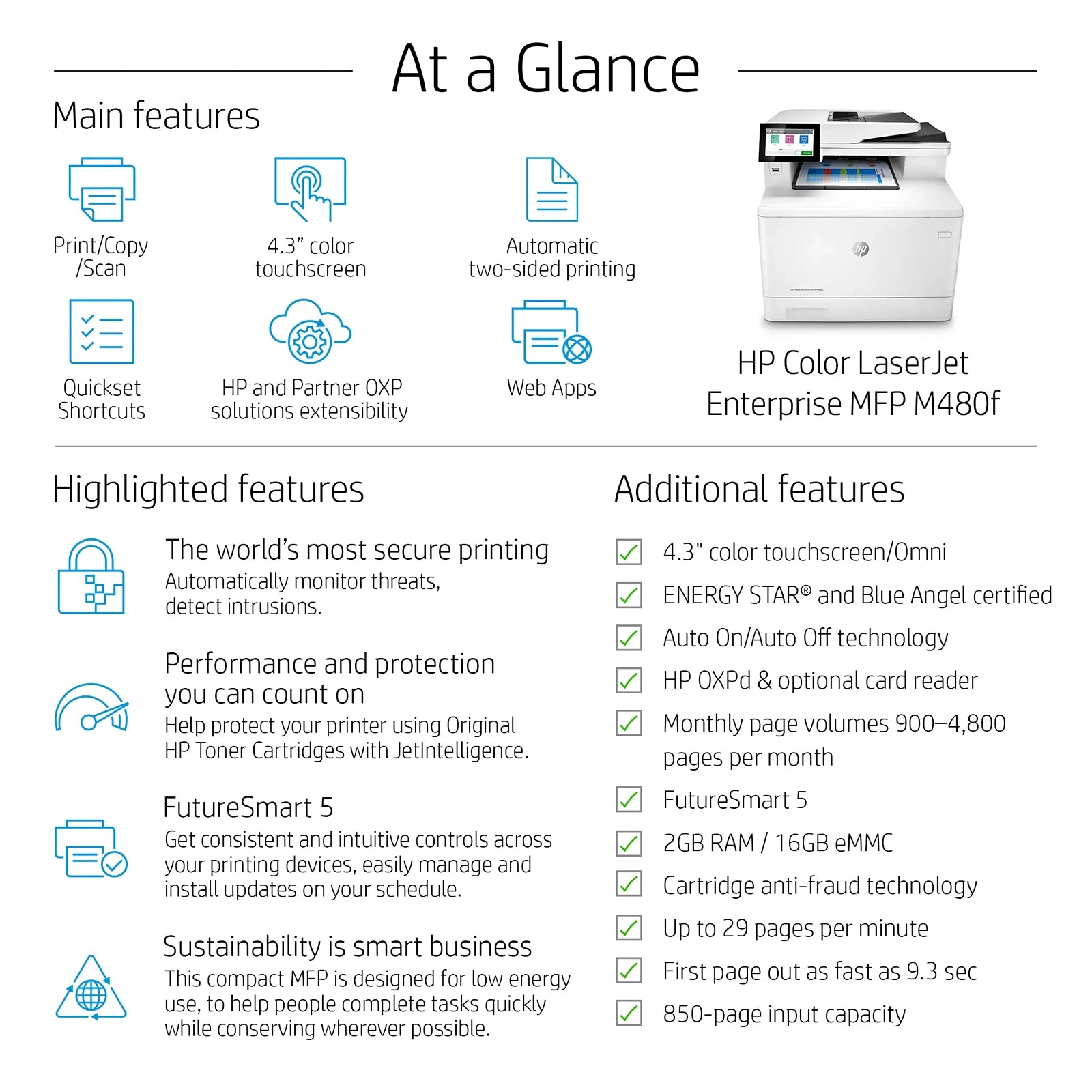 HP LaserJet Enterprise MFP M480F (3QA55A) prix maroc- Smartmarket.ma