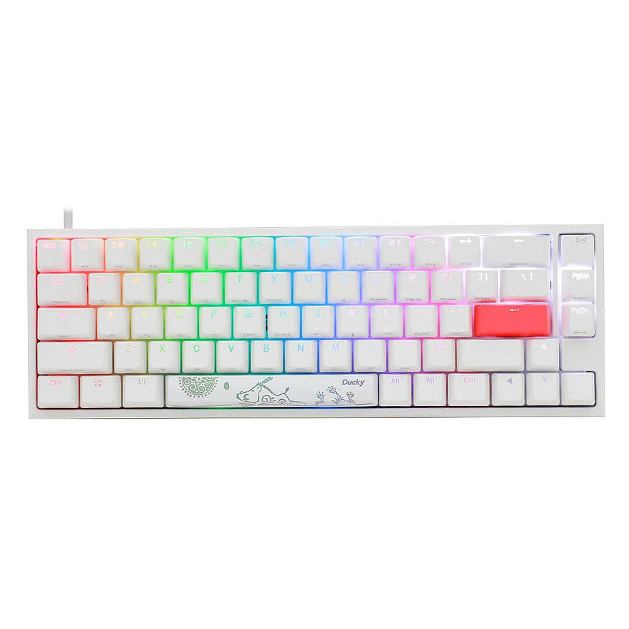 Ducky Channel One 2 SF RGB - Blanc - Cherry MX Silent prix maroc- Smartmarket.ma