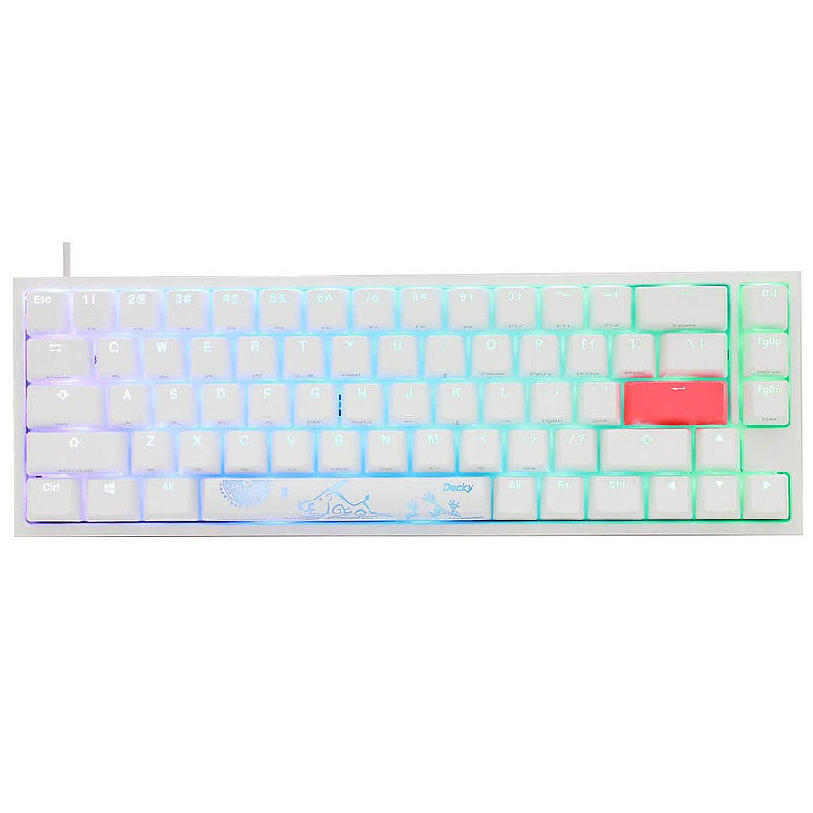 Ducky Channel One 2 SF RGB - Blanc - Cherry MX Red prix maroc- Smartmarket.ma