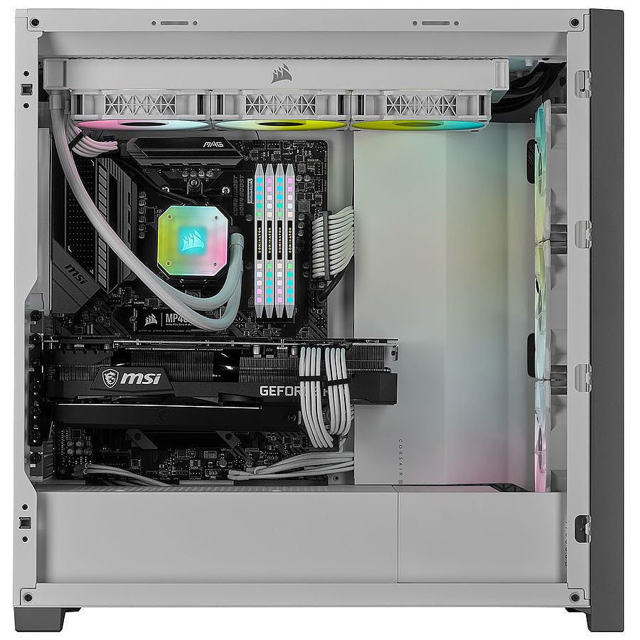 Corsair iCUE 5000X RGB Tempered Glass - Blanc prix maroc- Smartmarket.ma