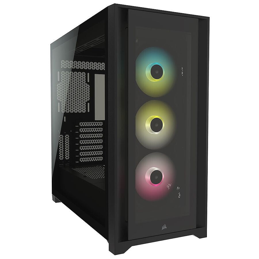 Corsair iCUE 5000X RGB Tempered Glass - Noir prix maroc- Smartmarket.ma