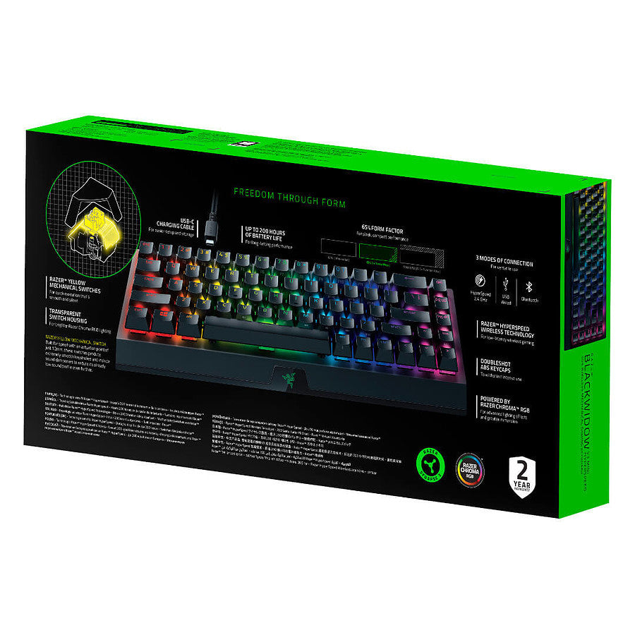 Razer BlackWidow V3 Mini HyperSpeed - Razer Yellow prix maroc- Smartmarket.ma