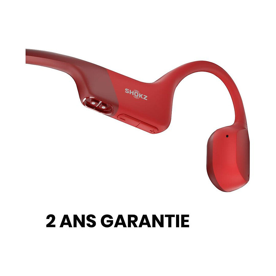 Shokz OpenRun Rouge - Casque sans fil prix maroc- Smartmarket.ma