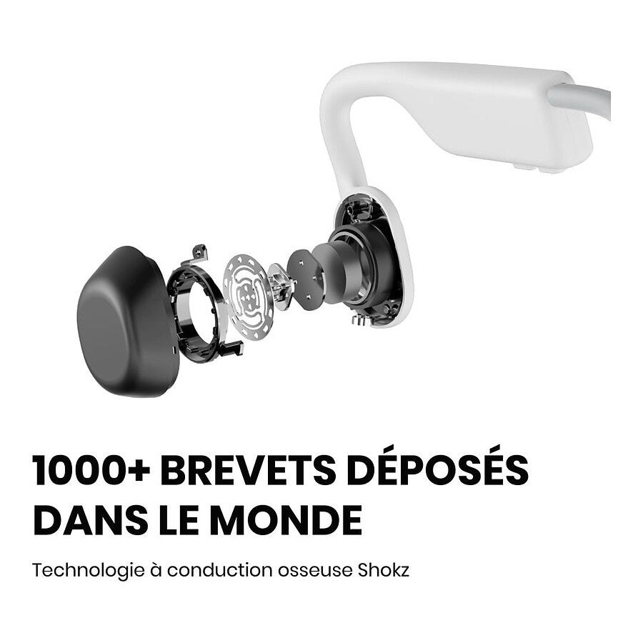 Shokz OpenMove Blanc - Casque sans fil prix maroc- Smartmarket.ma