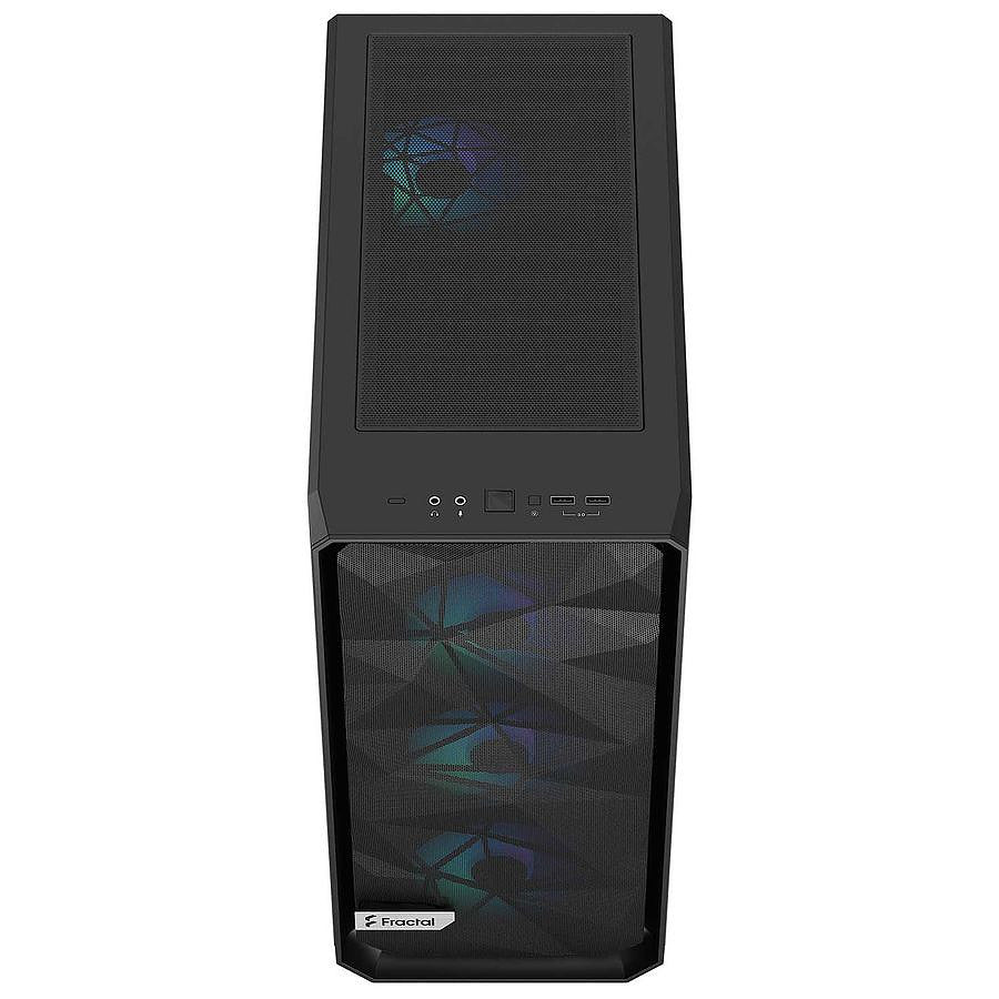 Fractal Design Meshify 2 Compact Lite RGB TG - Noir prix maroc- Smartmarket.ma