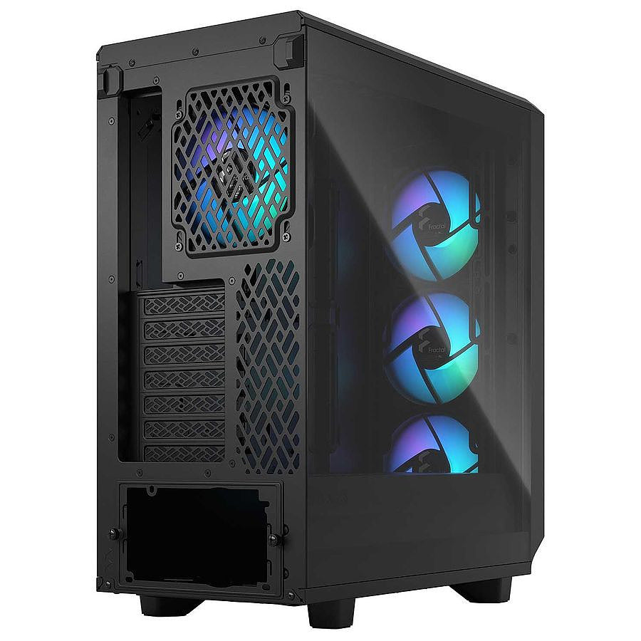 Fractal Design Meshify 2 Compact Lite RGB TG - Noir prix maroc- Smartmarket.ma