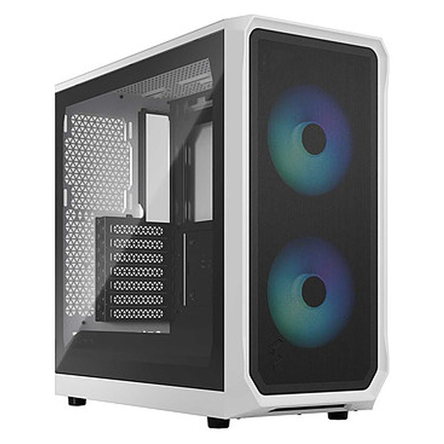 Fractal Design Focus 2 RGB TG - Blanc prix maroc- Smartmarket.ma