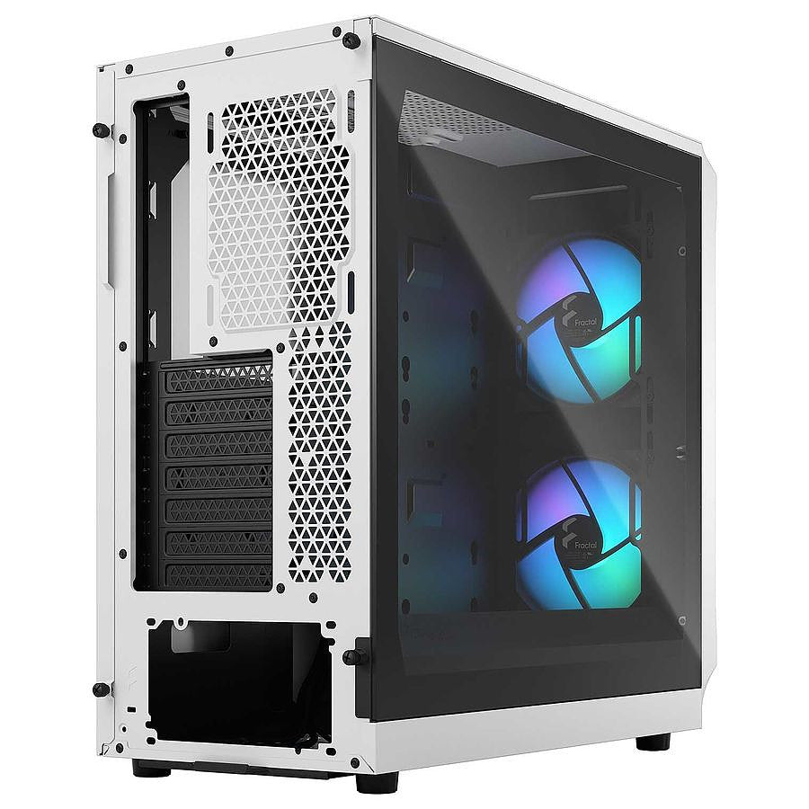 Fractal Design Focus 2 RGB TG - Blanc prix maroc- Smartmarket.ma