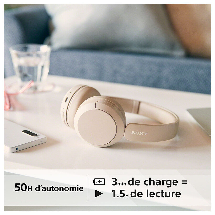 Sony WH-CH520 Beige prix maroc- Smartmarket.ma