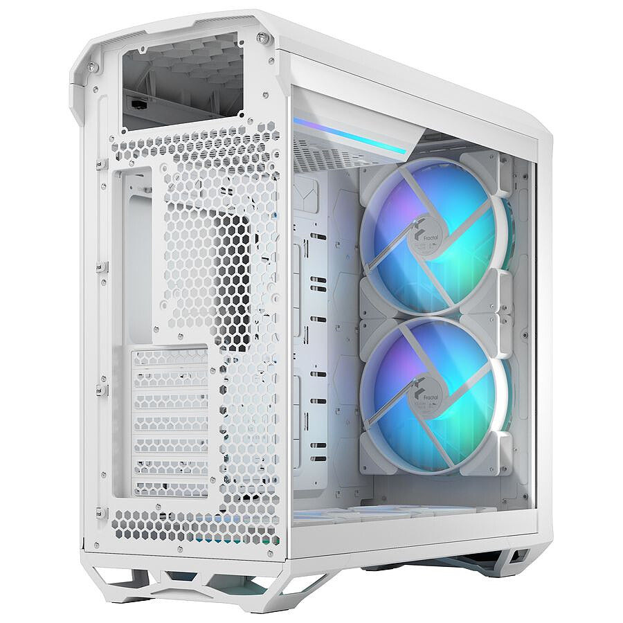 Fractal Design Torrent White TG RGB - Blanc prix maroc- Smartmarket.ma