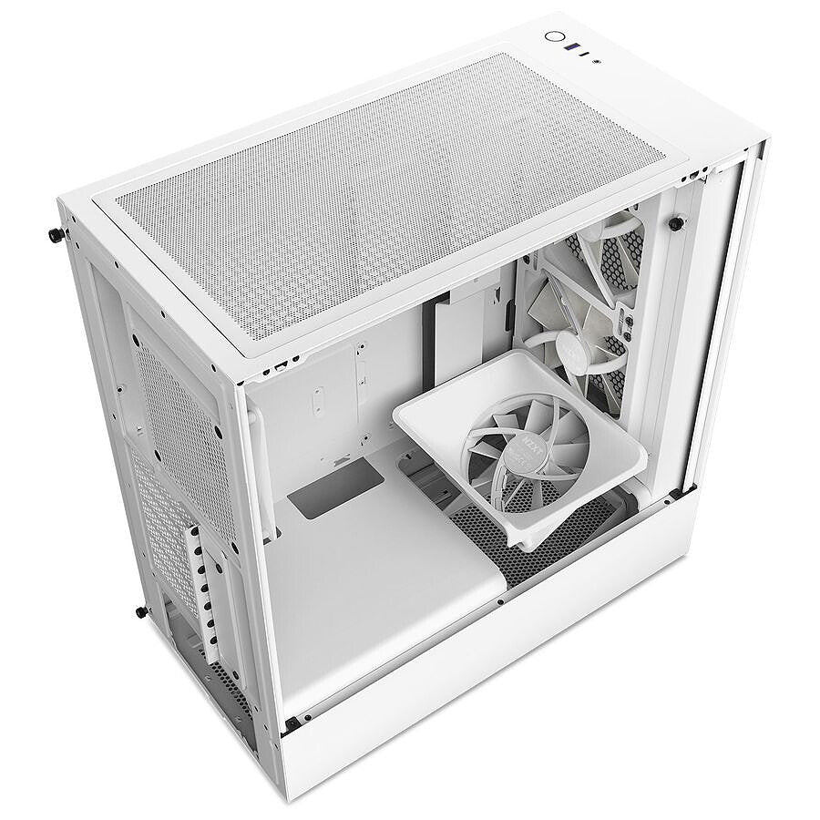 NZXT H5 Flow RGB - Blanc prix maroc- Smartmarket.ma