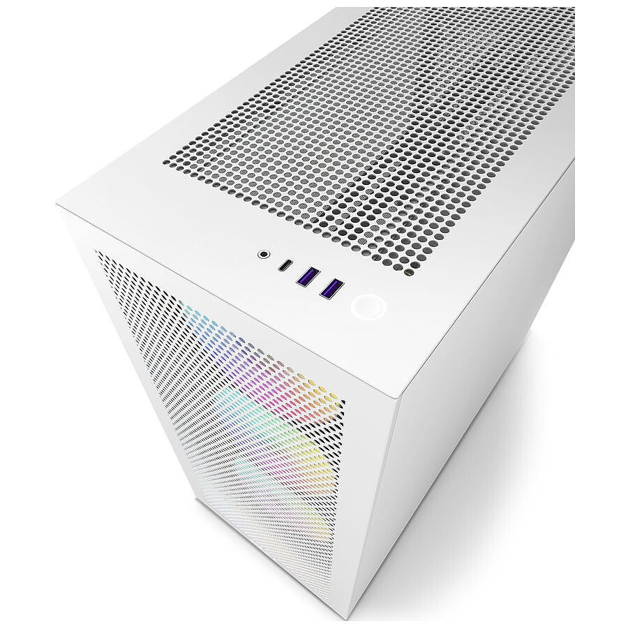 NZXT H7 Flow RGB - Blanc prix maroc- Smartmarket.ma