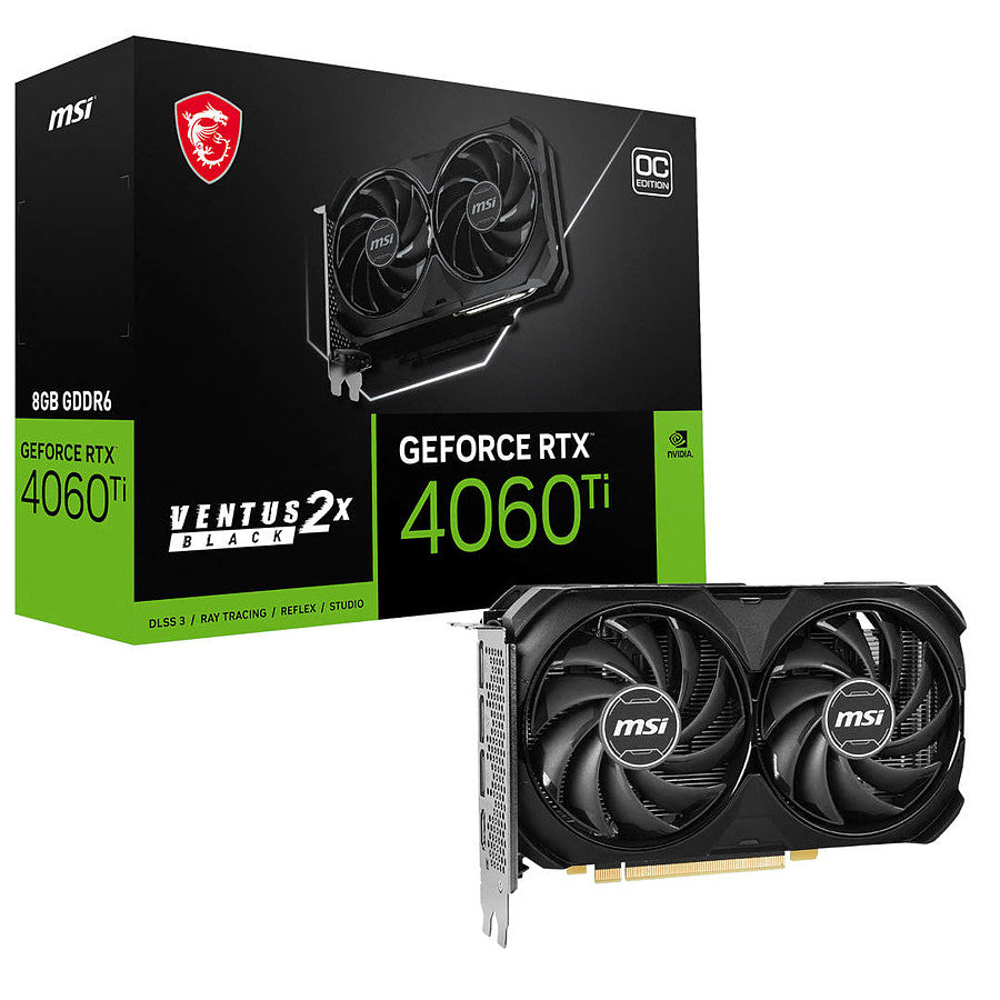 MSI GeForce RTX 4060 Ti VENTUS 2X BLACK 8G OC prix maroc- Smartmarket.ma