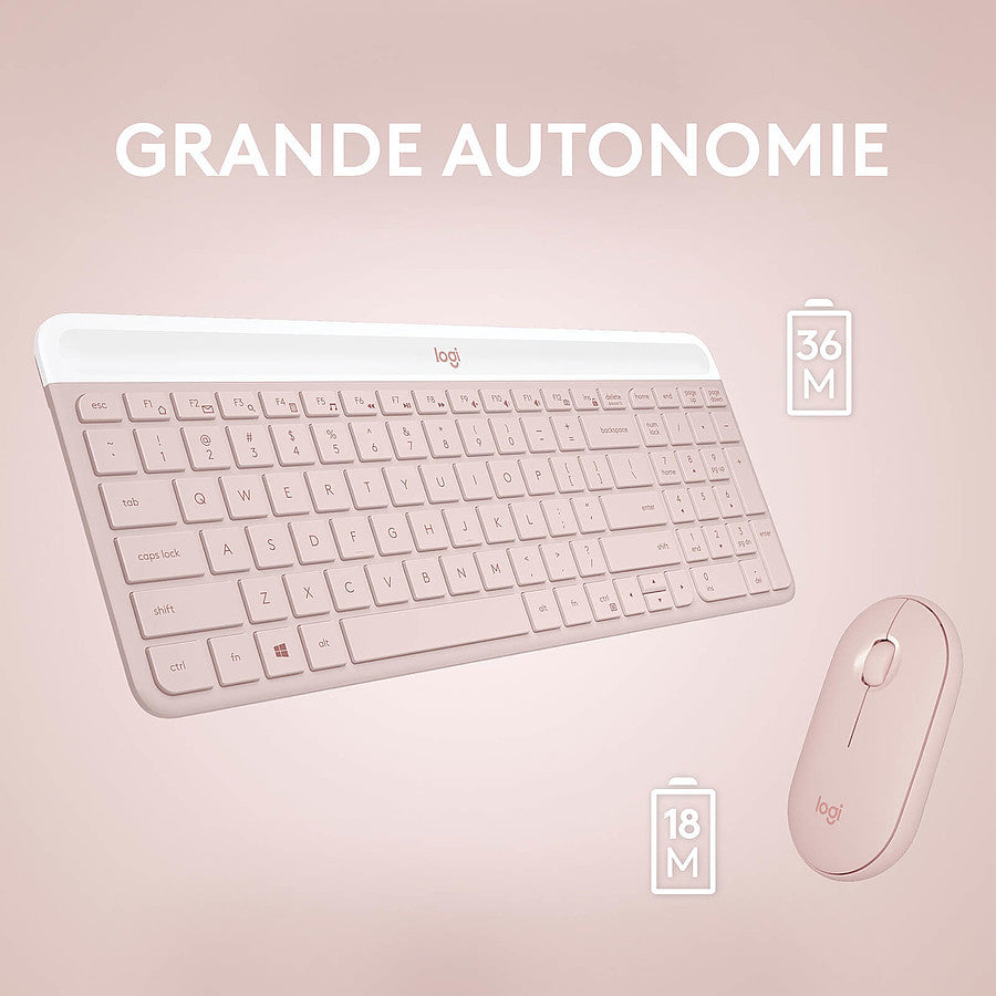 Logitech MK470 - Rose prix maroc- Smartmarket.ma