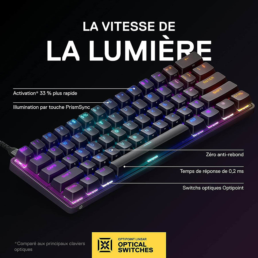 SteelSeries Apex 9 Mini - SteelSeries OptiPoint prix maroc- Smartmarket.ma