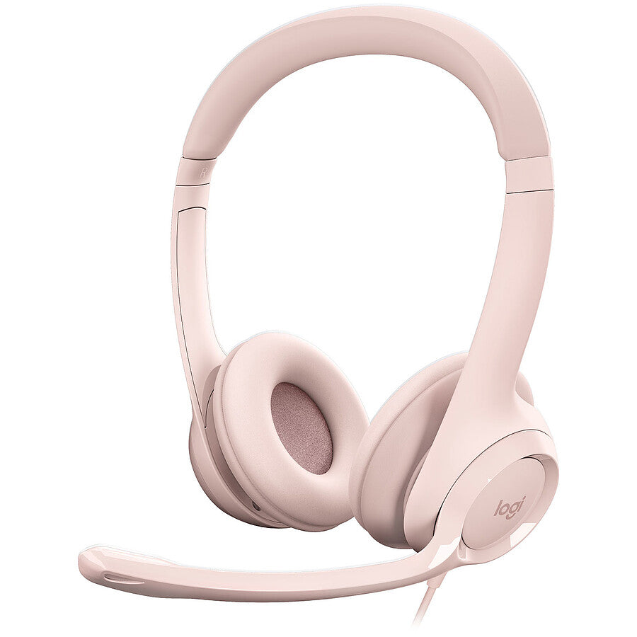 Logitech USB Headset H390 - Rose prix maroc- Smartmarket.ma