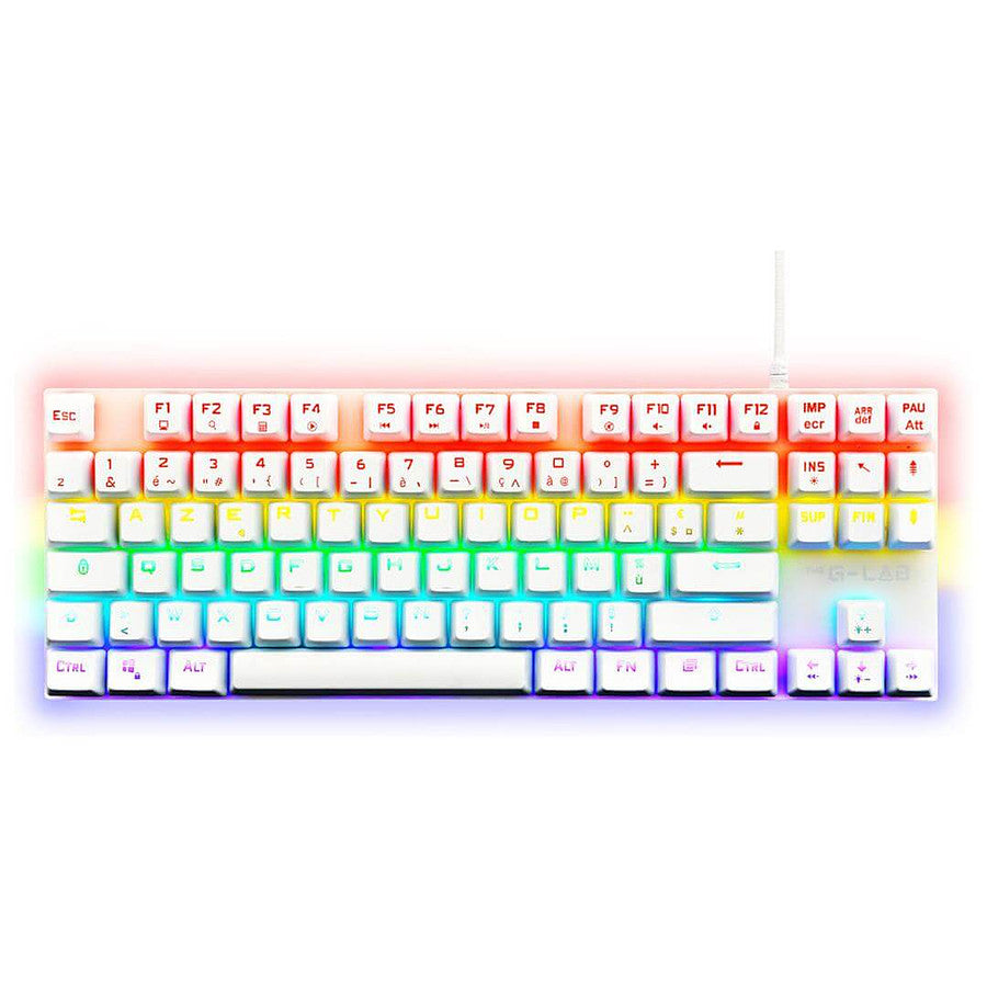 The G-Lab Keyz Mercury TKL - Blanc - Outemu Red prix maroc- Smartmarket.ma