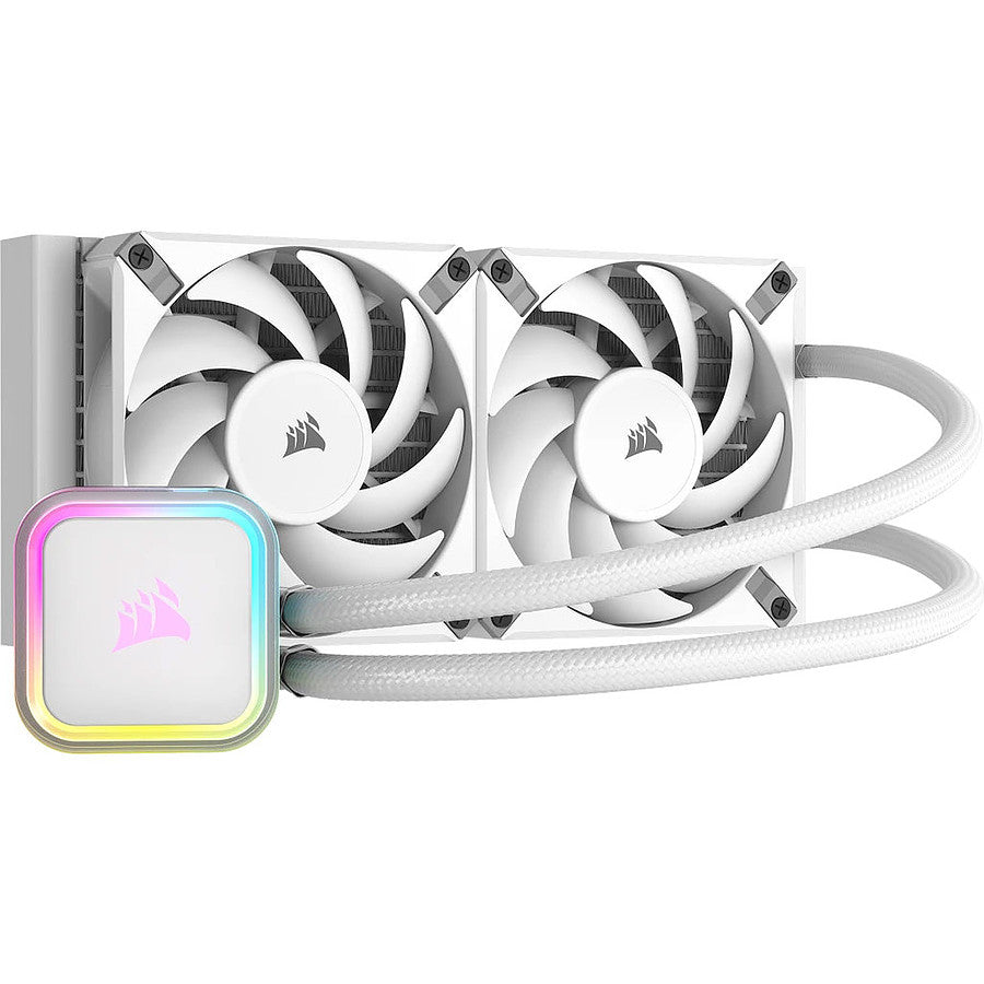 Corsair ICUE H100i RGB ELITE - Blanc prix maroc- Smartmarket.ma