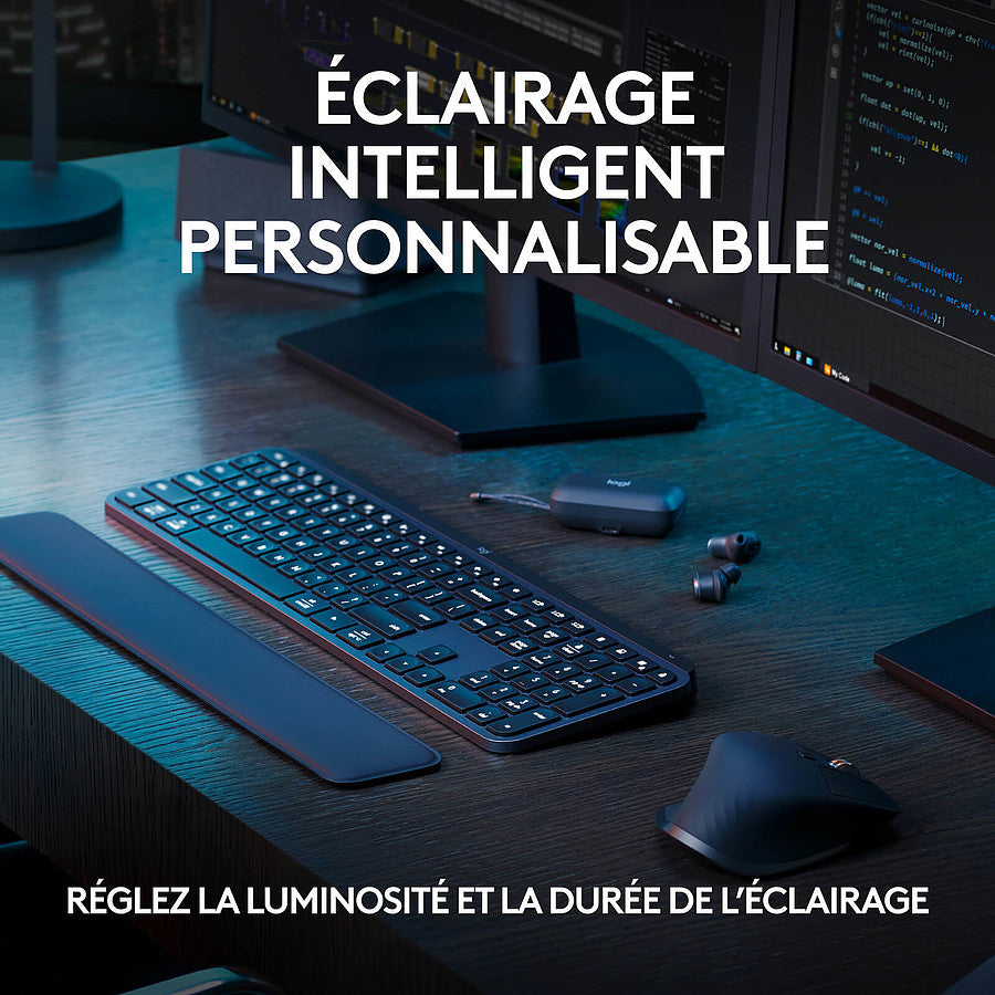 Logitech MX Keys S - Gris pâle prix maroc- Smartmarket.ma