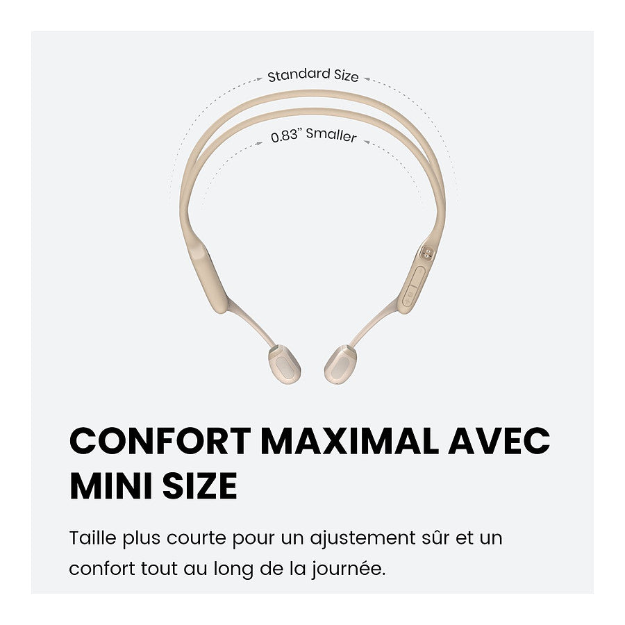 Shokz OpenRun Pro Mini Beige - Casque sans fil prix maroc- Smartmarket.ma