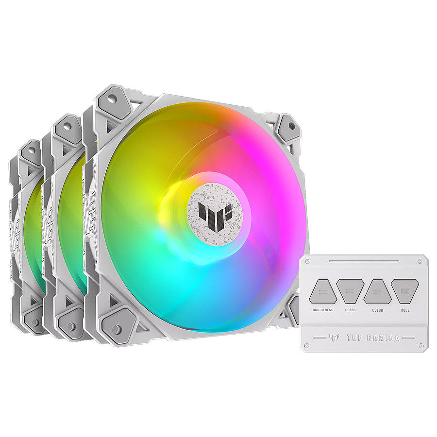 Asus TUF Gaming TF120 ARGB Triple Pack - Blanc prix maroc- Smartmarket.ma