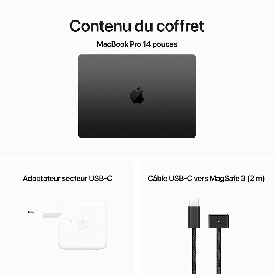 Macbook Apple MacBook Pro M3 Pro 14" Noir sidéral 18Go/512 Go (MRX33FN/A) - Maroc