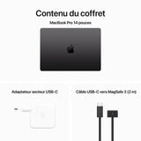 Macbook Apple MacBook Pro M3 Pro 14" Noir sidéral 36Go/512 Go (MRX33FN/A-GPU18-36GB) - Maroc