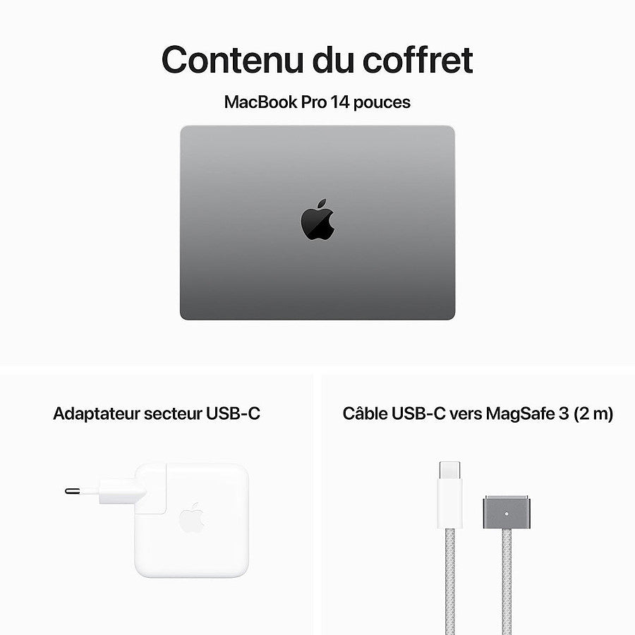 Macbook Apple MacBook Pro M3 14" Gris sidéral 8Go/1 To (MTL83FN/A) - Maroc