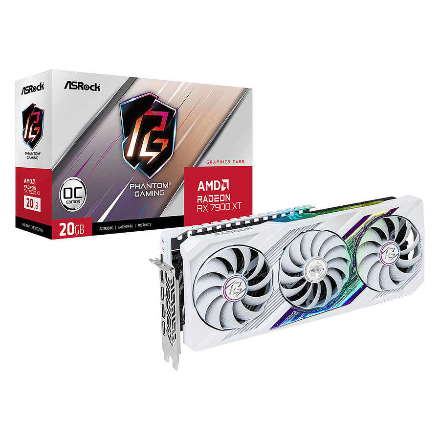 ASRock Radeon RX 7900 XT Phantom Gaming White 20GB OC prix maroc- Smartmarket.ma