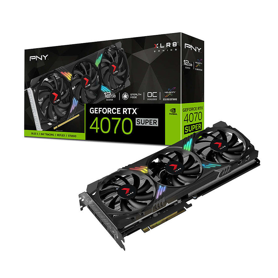 PNY GeForce RTX 4070 SUPER 12GB XLR8 Gaming VERTO EPIC-X RGB OC prix maroc- Smartmarket.ma