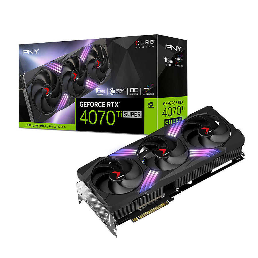 PNY GeForce RTX 4070 Ti SUPER 16GB XLR8 Gaming VERTO EPIC-X RGB OC prix maroc- Smartmarket.ma