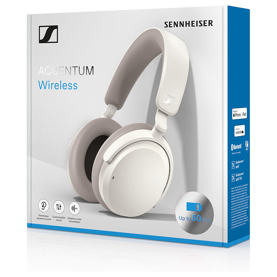 Sennheiser ACCENTUM Plus Wireless Blanc - Casque sans fil prix maroc- Smartmarket.ma