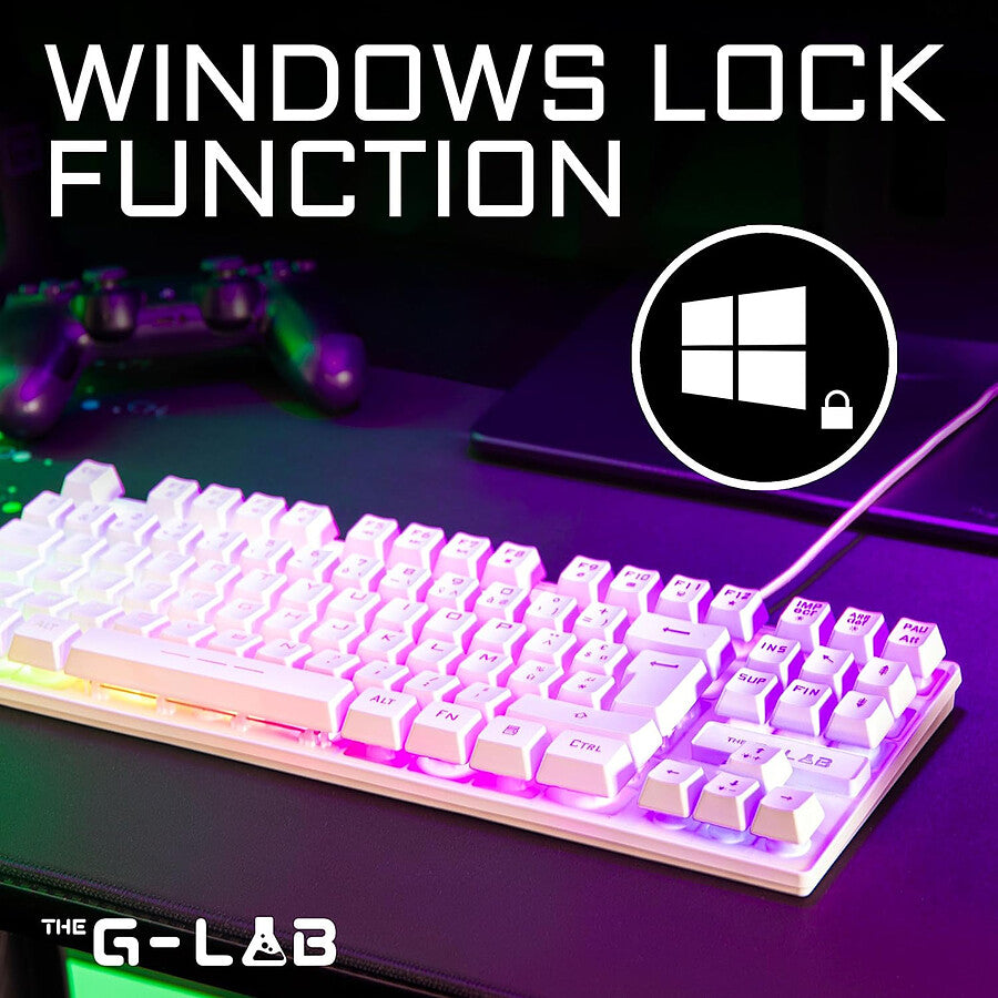 The G-Lab Keyz Caesium TKL - Blanc prix maroc- Smartmarket.ma