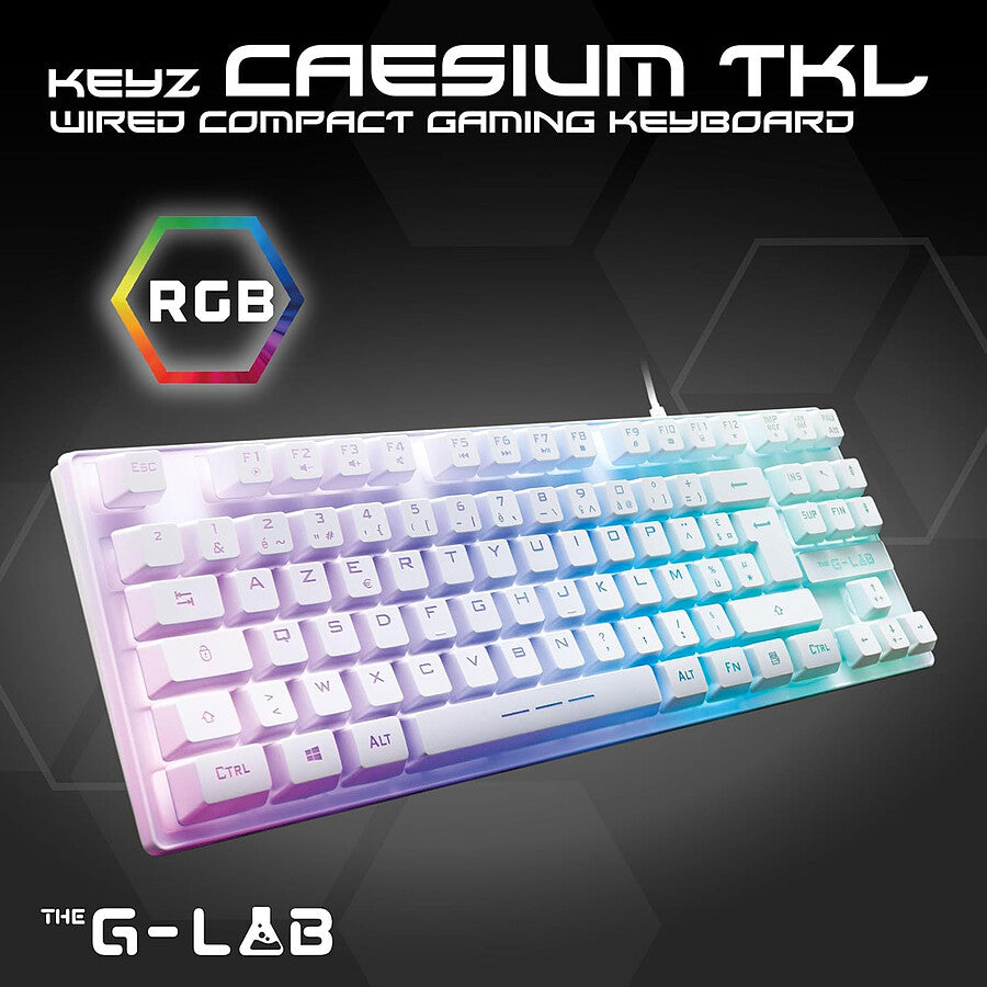 The G-Lab Keyz Caesium TKL - Blanc prix maroc- Smartmarket.ma