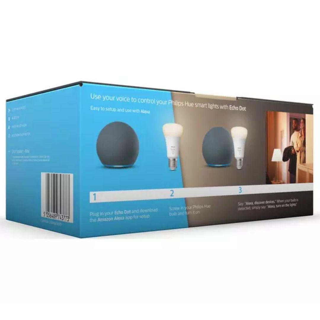 Amazon Echo Dot 4 + Philips Hue White E27 1100 LED prix maroc- Pc Gamer Maroc - Smartmarket.ma