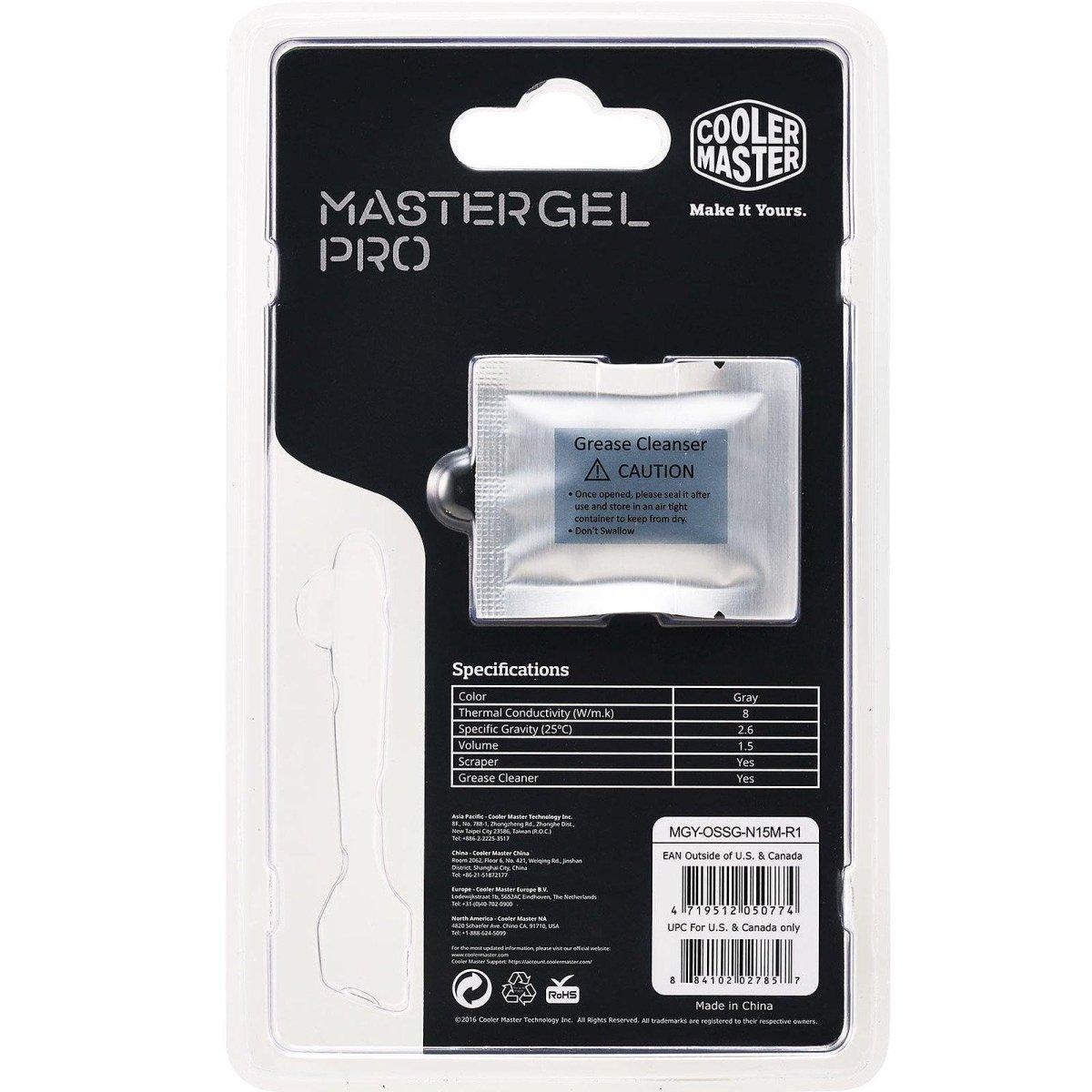 Cooler Master MasterGel Pro - Pâte thermique | Polymère (1.5 ml) prix maroc- Pc Gamer Maroc - Smartmarket.ma