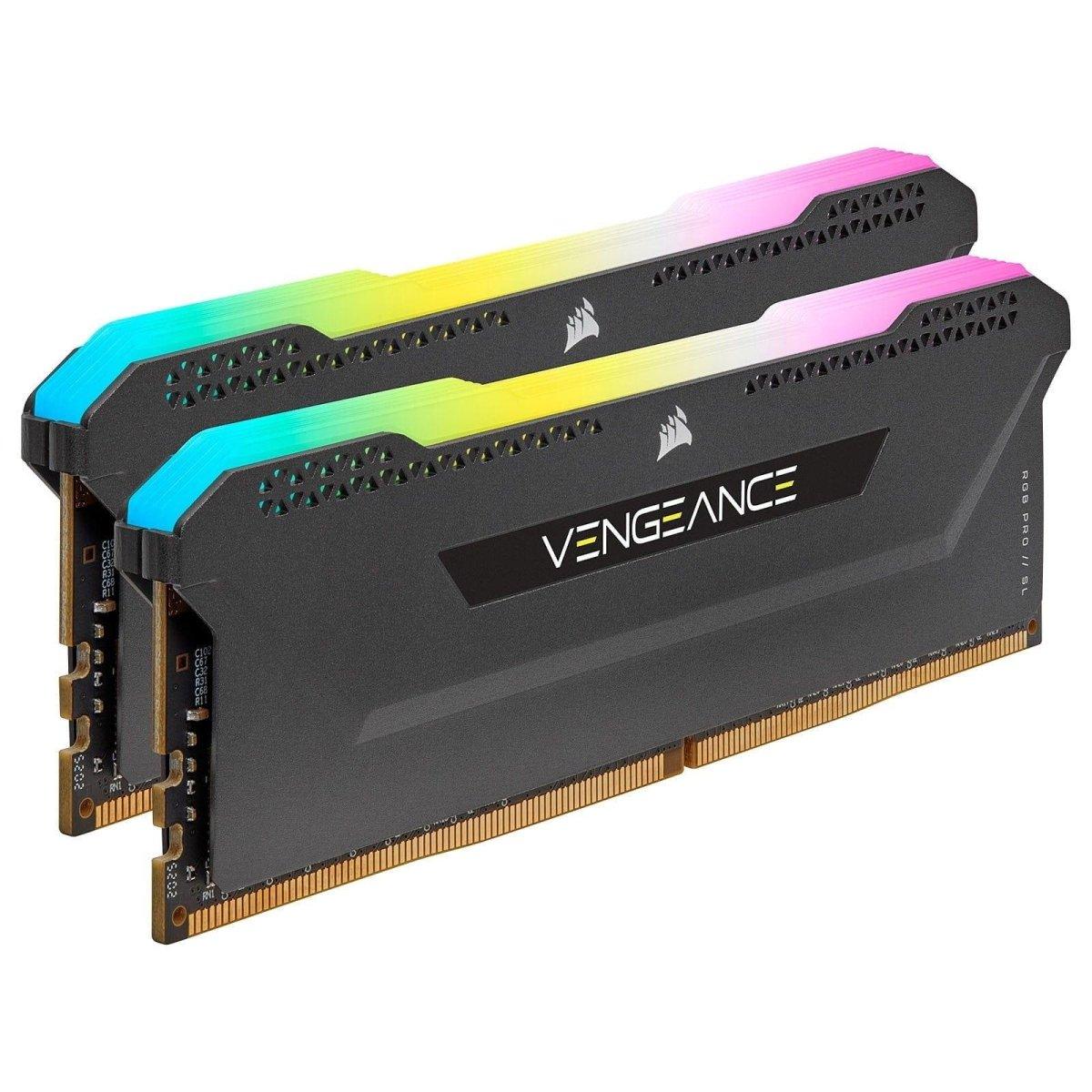 Corsair DRAM Vengeance RGB PRO SL 16GB (2x8GB) DDR4 3200MHz C16 - Noir prix maroc- Smartmarket.ma