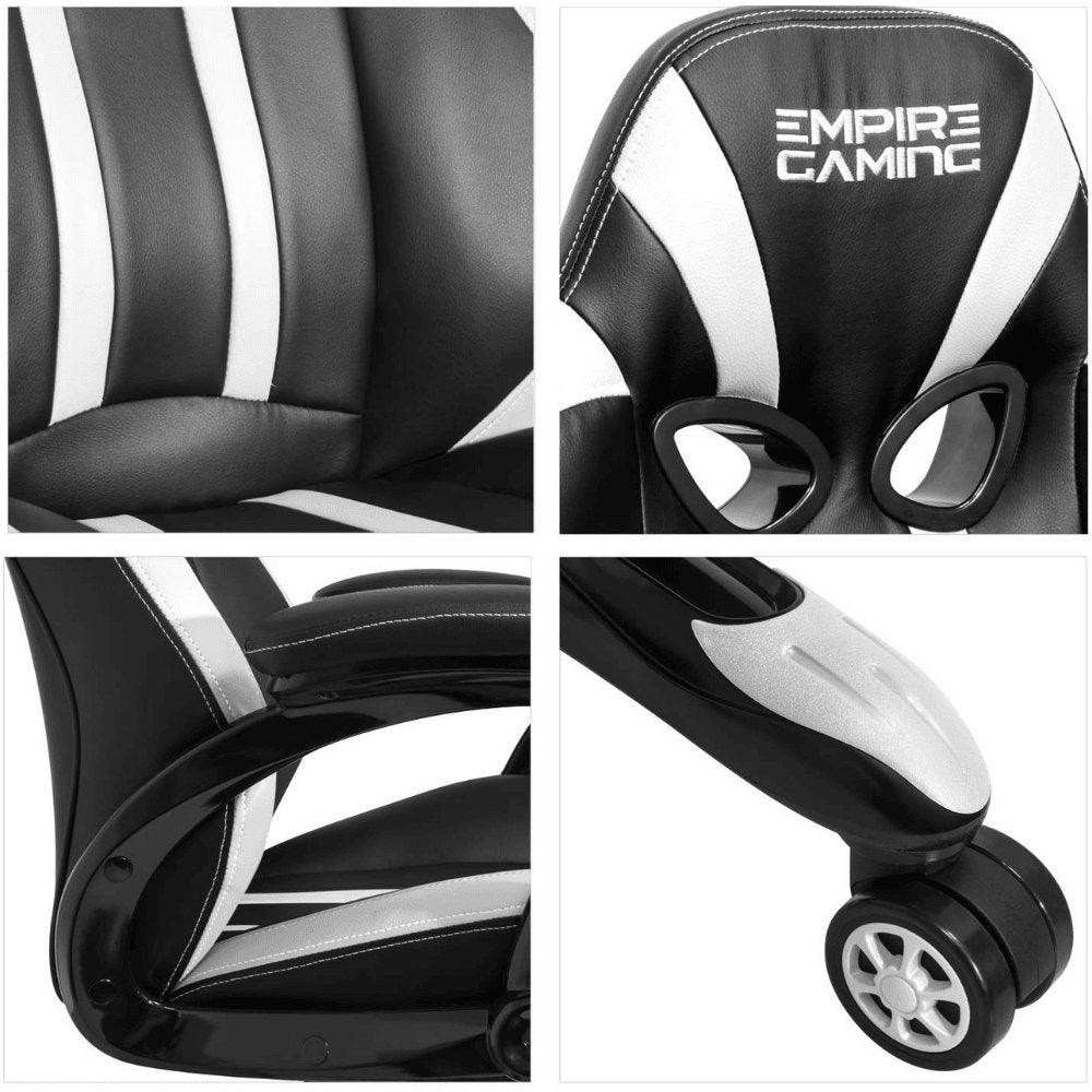 Empire gaming Racing 600 Blanc maroc Prix chaise gamer pas cher - smartmarket.ma