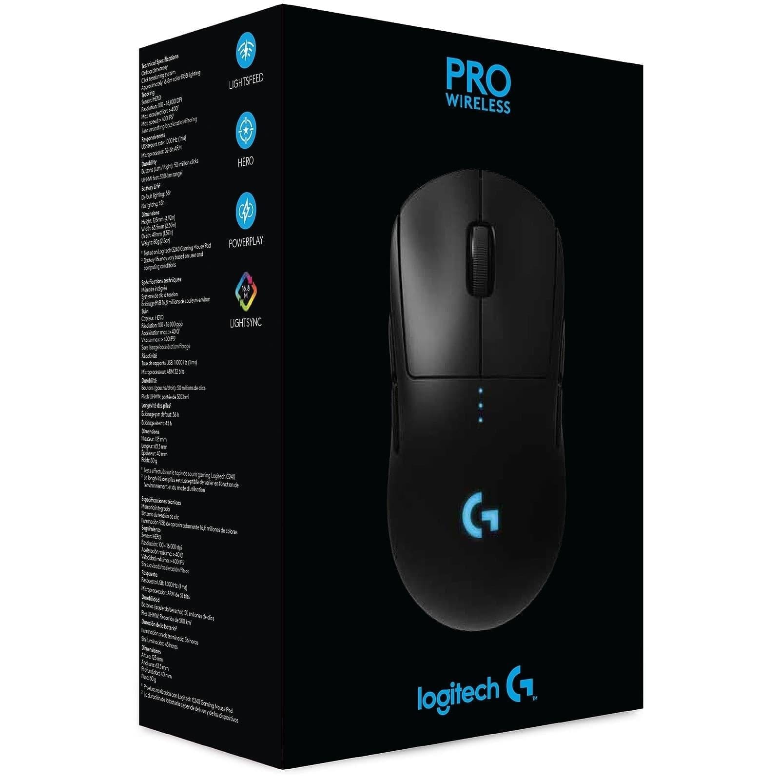 Logitech G Pro Wireless Gaming Mouse - Noir prix maroc- Pc Gamer Maroc - Smartmarket.ma