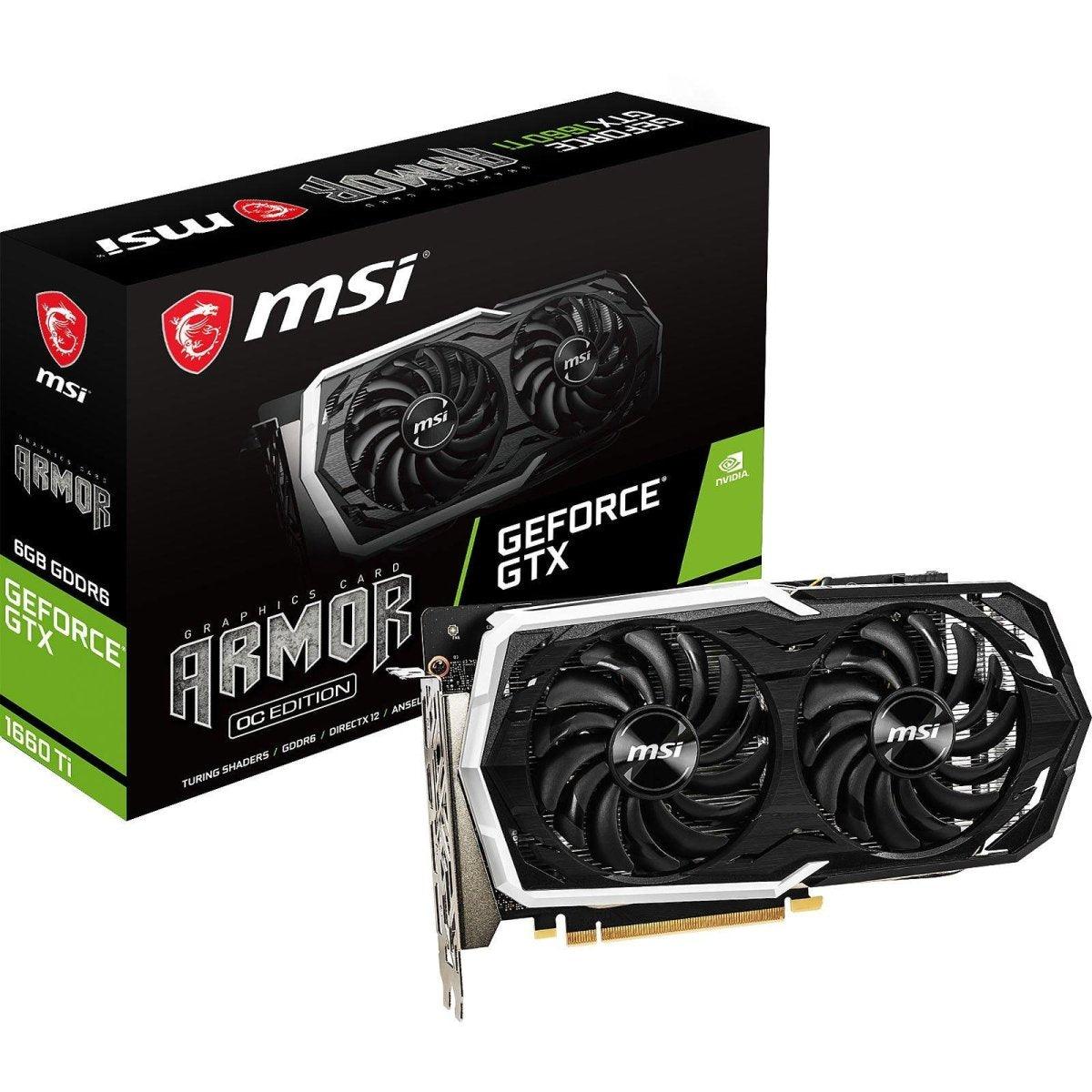 MSI GeForce GTX 1660 Ti Armor 6G OC - Carte graphique | 6 Go GDDR6 prix maroc- Smartmarket.ma