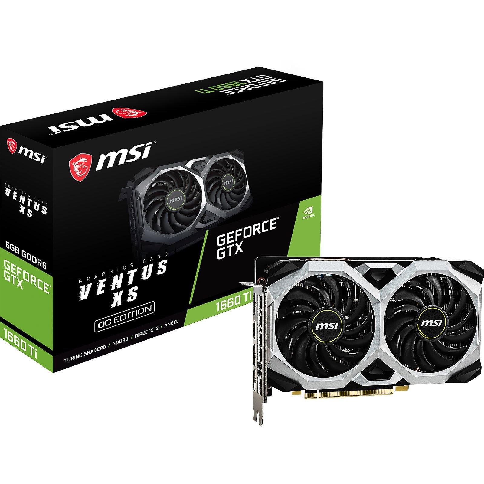 MSI GeForce GTX 1660 Ti Ventus XS 6G OC Maroc Prix carte graphique pas cher - smartmarket.ma