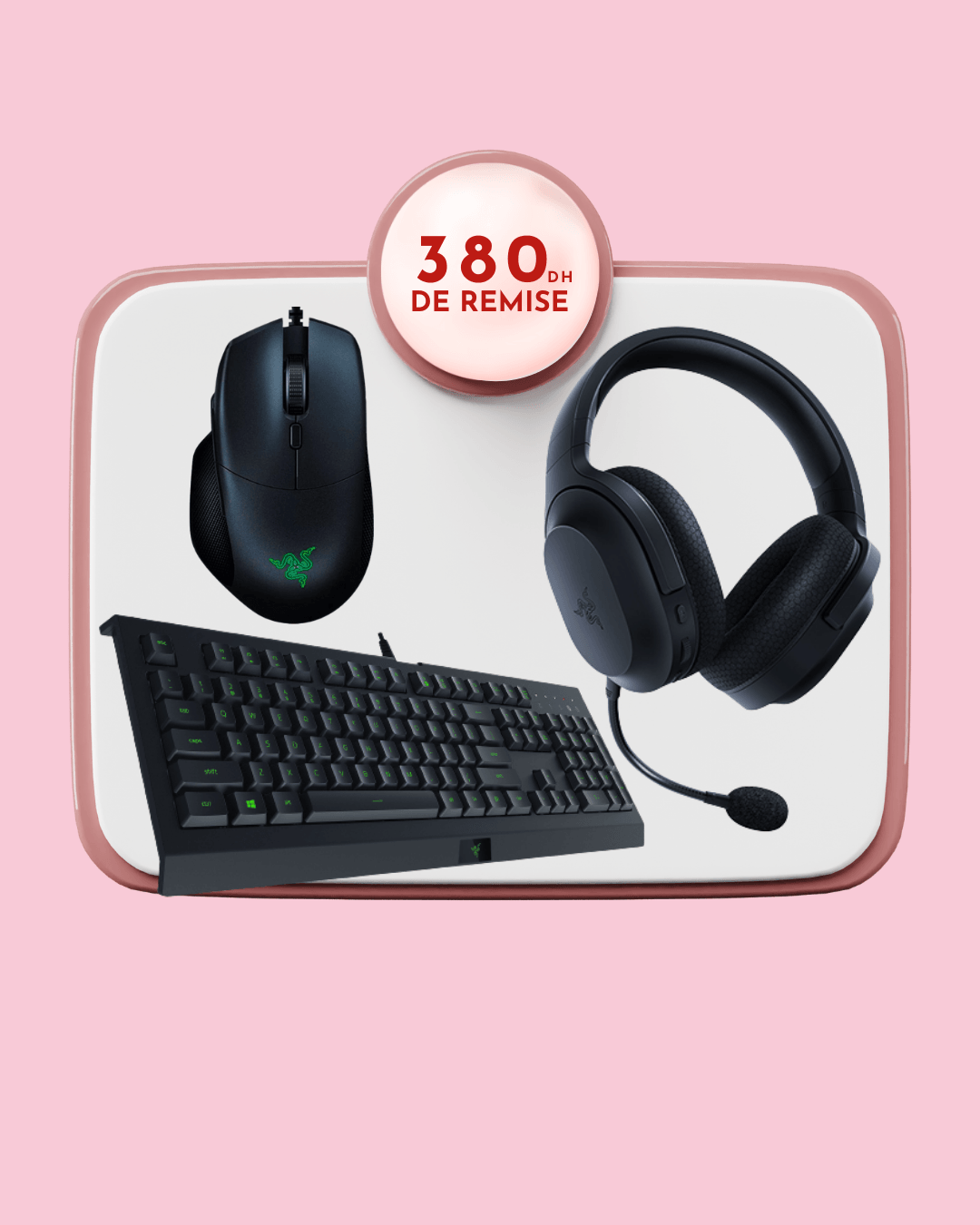 Razer Barracuda X Wireless + Razer Cynosa Lite + Razer Basilisk Essential prix maroc- Smartmarket.ma