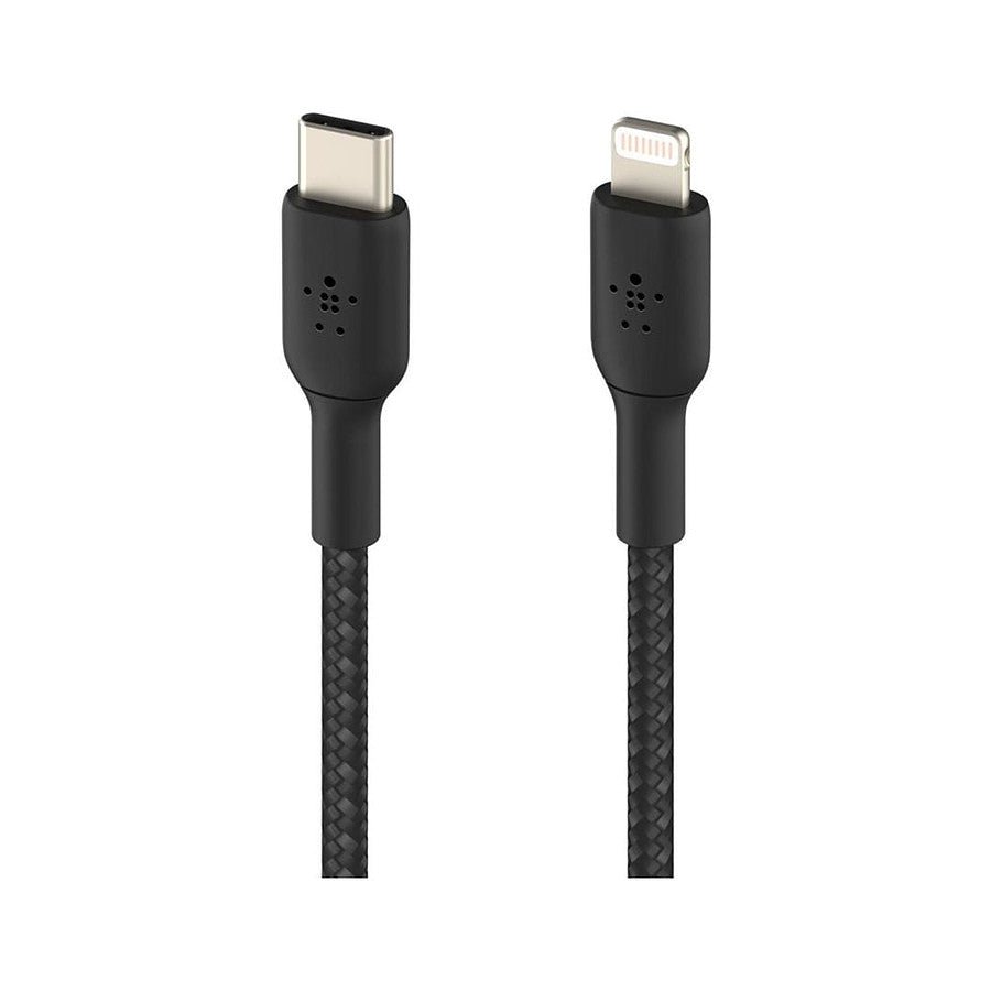 MN0005711654_1 Câble à gaine tressée USB-C vers Lightning MFI (noir) - 2 m prix maroc- Smartmarket.ma