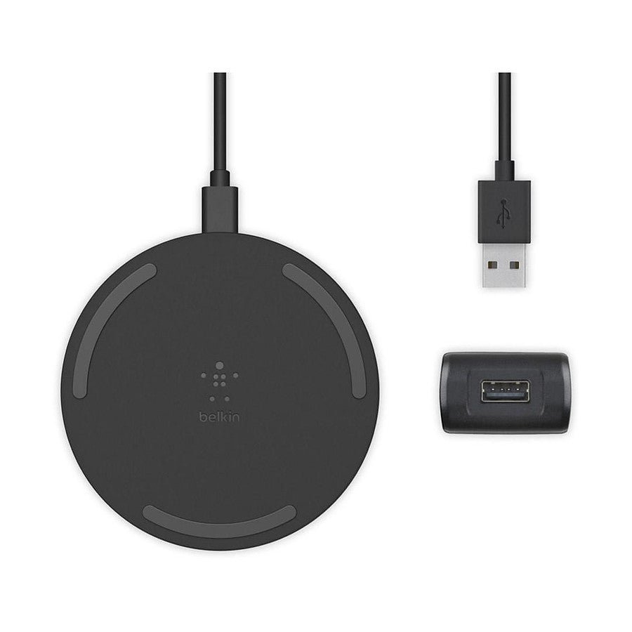 Belkin chargeur à induction (noir) - USB A - 10W (avec adaptateur secteur Quick Charge 3.0) prix maroc- Smartmarket.ma