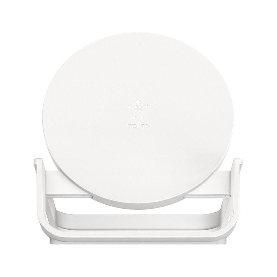 MN0005712387_1 Belkin chargeur à induction Stand (blanc) - USB A - 10W (avec adaptateur secteur Quick Charge 3.0) prix maroc- Smartmarket.ma