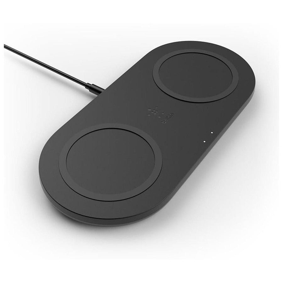 MN0005713011_1 Belkin double station de charge à induction (noir) - 10W (avec adaptateur secteur) prix maroc- Smartmarket.ma