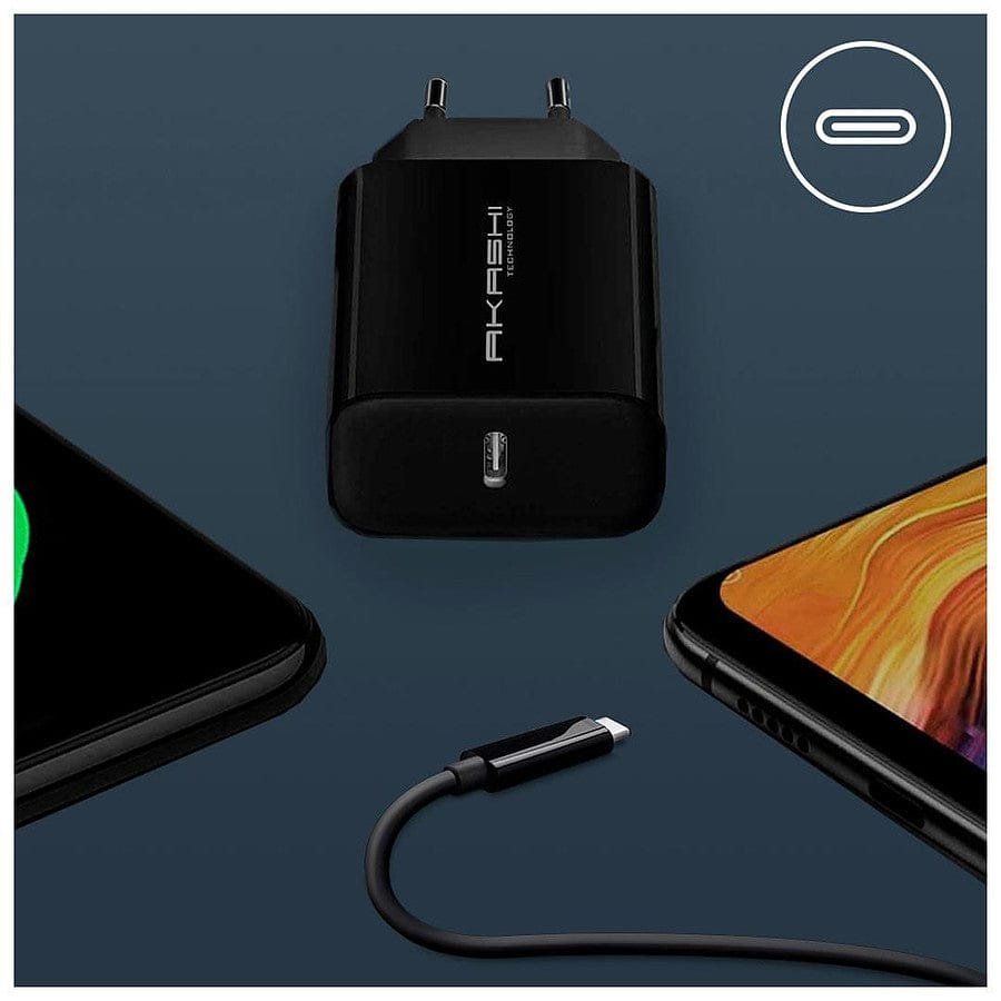 Akashi Chargeur secteur intelligent 3A USB-C - 20W prix maroc- Smartmarket.ma