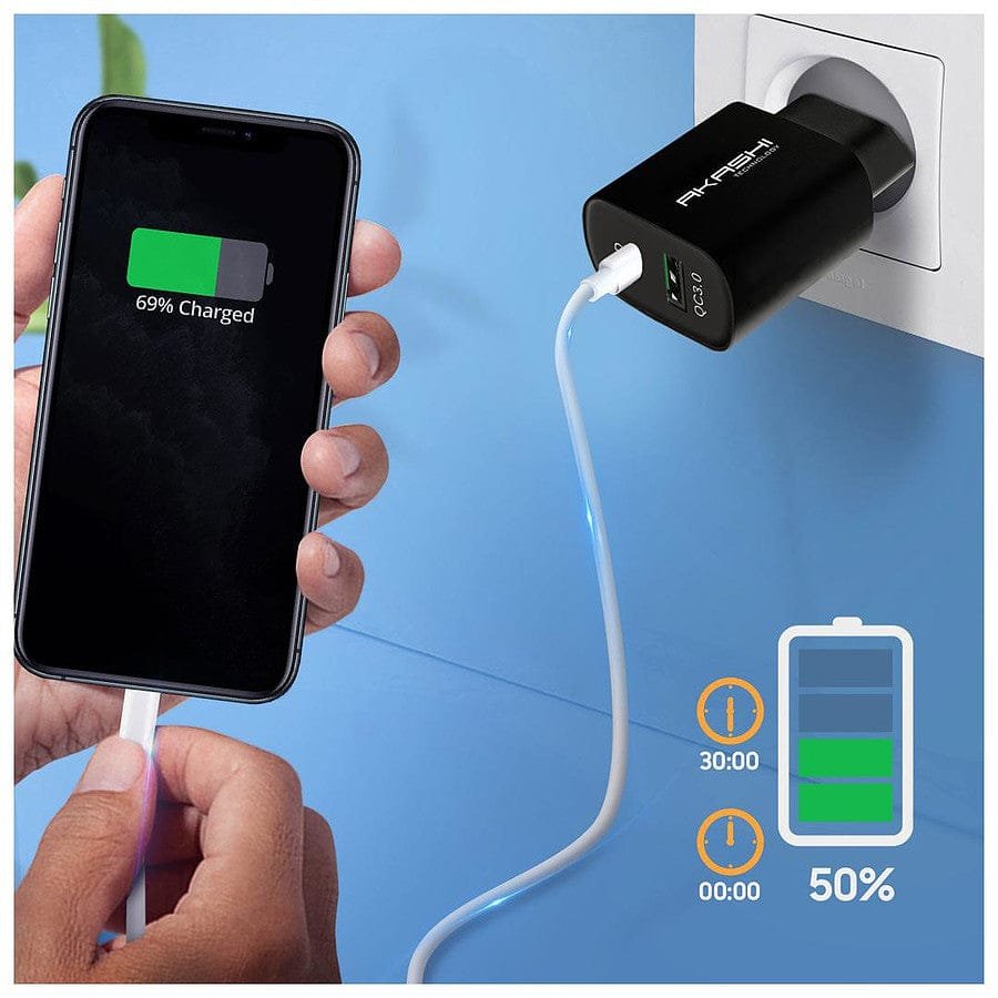 MN0005865251_1 Akashi Chargeur Secteur 20W USB-A Quick Charge 3.0 prix maroc- Smartmarket.ma